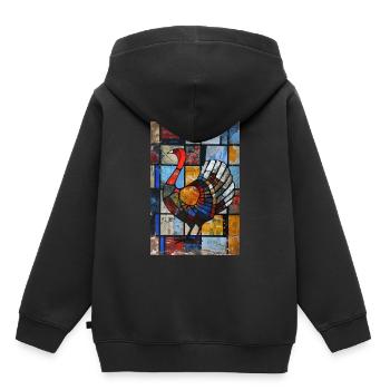 Turkey - Kids Premium Organic Hoodie - black - Back - AI Model Kid Male (0cm)