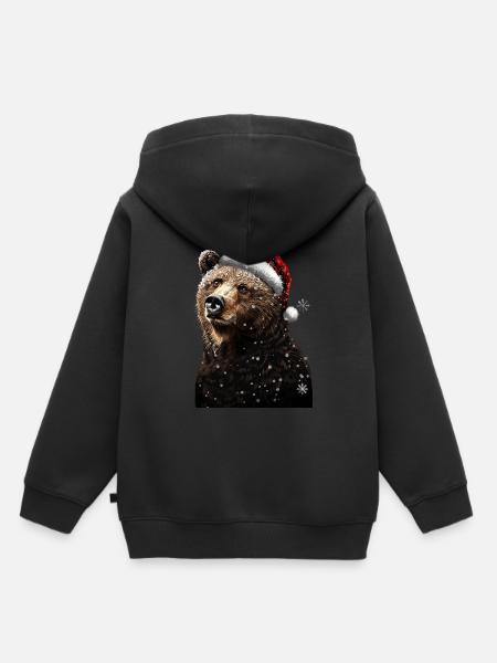 Tragen - Kinder Premium Organic Hoodie - Schwarz