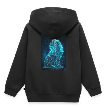 Bélier - Sweat Premium à capuche enfant bio - noir - Dos - AI Model Kid Male (0cm)