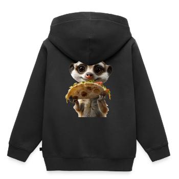 Erdmännchen - Kinder Premium Organic Hoodie - Schwarz - Hinten - AI Model Kid Male (0cm)