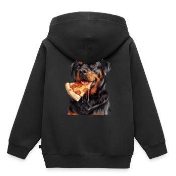 Rottweiler - Sweat Premium à capuche enfant bio - noir - Dos - AI Model Kid Male (0cm)