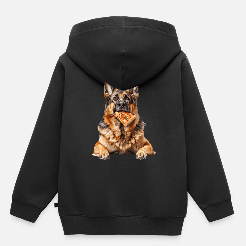 Berger allemand - Sweat Premium à capuche enfant bio - noir