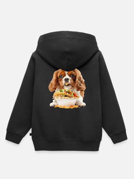 Cavalier King Spaniel - Kinder Premium Organic Hoodie - Schwarz