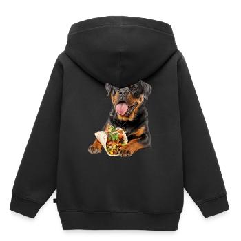 Rottweiler - Sweat Premium à capuche enfant bio - noir - Dos - AI Model Kid Male (0cm)