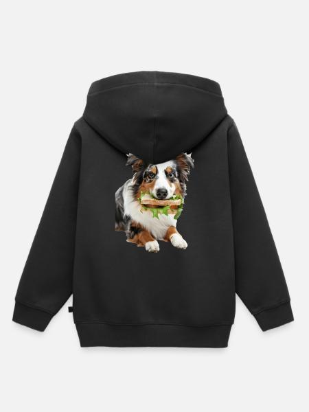 Australischer Schäferhund - Kinder Premium Organic Hoodie - Schwarz