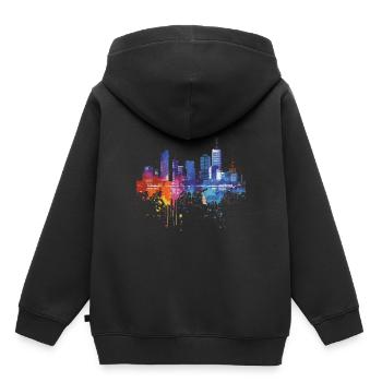 Frise-Sud-Ouest - Sweat Premium à capuche enfant bio - noir - Dos - AI Model Kid Male (0cm)