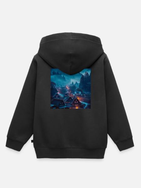 Japan - Kinder Premium Organic Hoodie - Schwarz