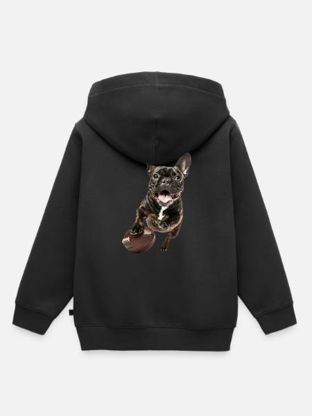 Französische Bulldogge - Premium børne hættetrøje økologisk - sort