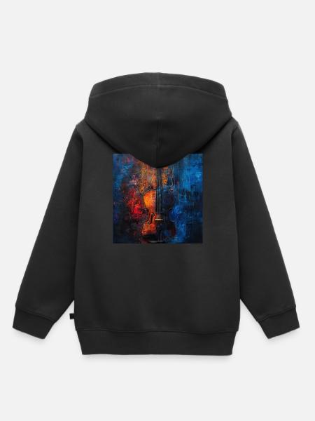 Violine - Kinder Premium Organic Hoodie - Schwarz