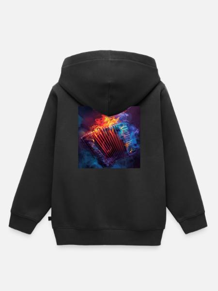 Akkordeon - Kinder Premium Organic Hoodie - Schwarz