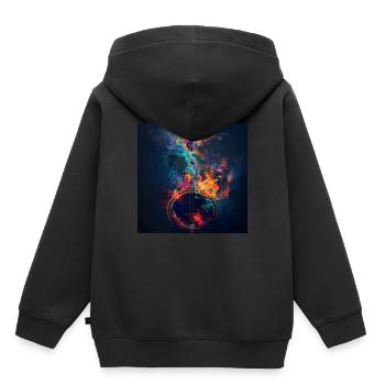 Banjo - Kinder Premium Organic Hoodie - Schwarz - Hinten - AI Model Kid Male (0cm)