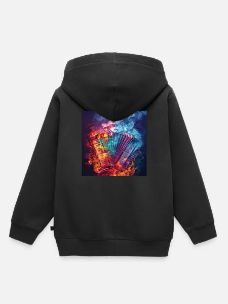 Akkordeon - Kinder Premium Organic Hoodie - Schwarz