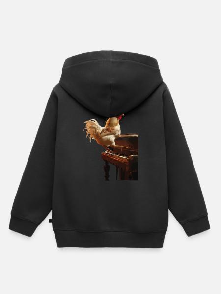 Hahn Klavier - Kinder Premium Organic Hoodie - Schwarz