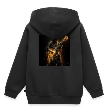 Banjo - Kinder Premium Organic Hoodie - Schwarz - Hinten - AI Model Kid Male (0cm)