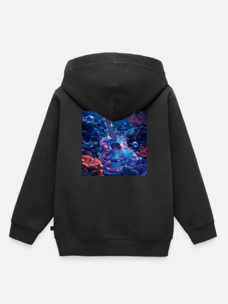 Ukulele - Kinder Premium Organic Hoodie - Schwarz