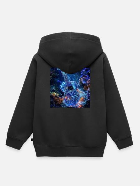 Ukulele - Kinder Premium Organic Hoodie - Schwarz