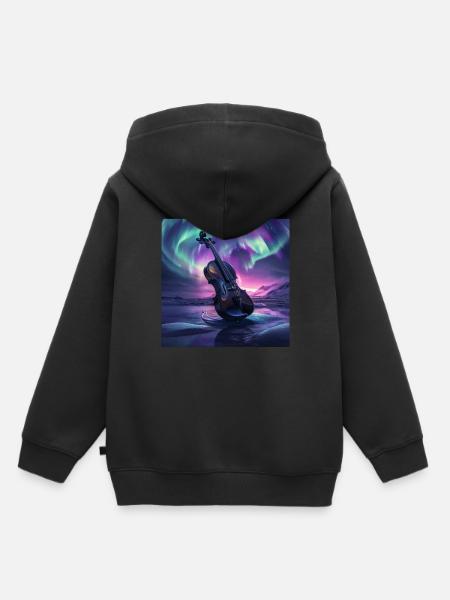 Violine - Kinder Premium Organic Hoodie - Schwarz