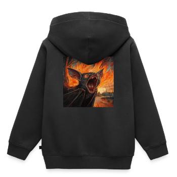 Schläger - Kinder Premium Organic Hoodie - Schwarz - Hinten - AI Model Kid Male (0cm)