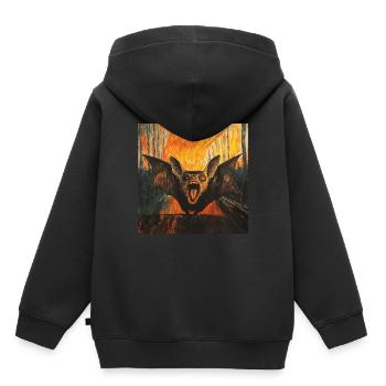 Schläger - Kinder Premium Organic Hoodie - Schwarz - Hinten - AI Model Kid Male (0cm)