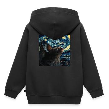 Schläger - Kinder Premium Organic Hoodie - Schwarz - Hinten - AI Model Kid Male (0cm)