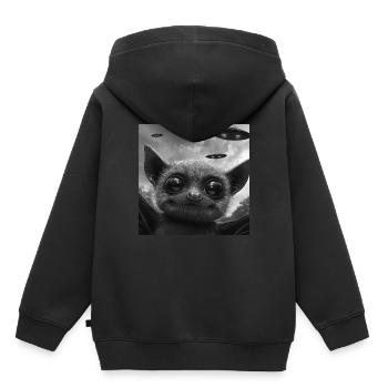 Schläger - Kinder Premium Organic Hoodie - Schwarz - Hinten - AI Model Kid Male (0cm)