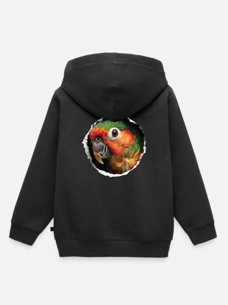 Sittiche - Kinder Premium Organic Hoodie - Schwarz