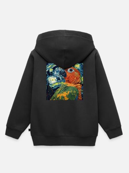 Sittiche - Kinder Premium Organic Hoodie - Schwarz