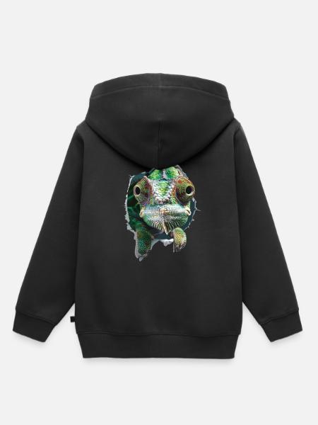 Chamäleon - Kinder Premium Organic Hoodie - Schwarz