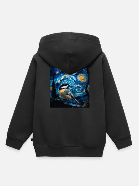 Meise - Kinder Premium Organic Hoodie - Schwarz