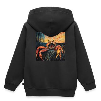 Krabbe - Kinder Premium Organic Hoodie - Schwarz - Hinten - AI Model Kid Male (0cm)