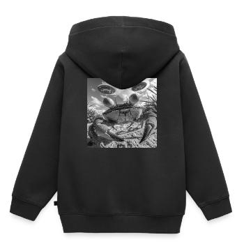 Krabbe - Kinder Premium Organic Hoodie - Schwarz - Hinten - AI Model Kid Male (0cm)