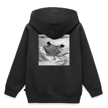 Krabbe - Kinder Premium Organic Hoodie - Schwarz - Hinten - AI Model Kid Male (0cm)