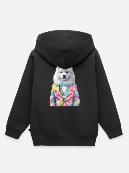 Samojede - Kinder Premium Organic Hoodie - Schwarz