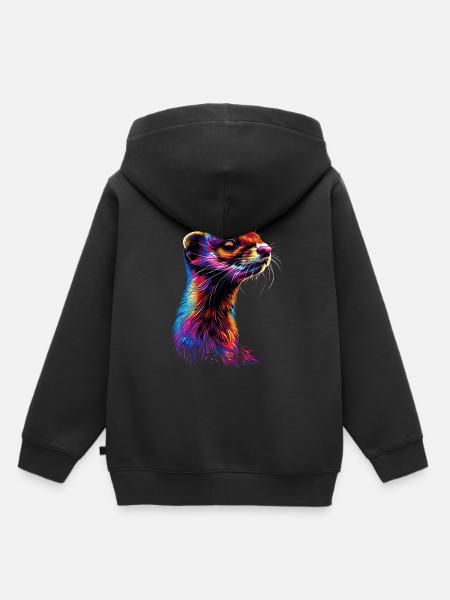 Wiesel - Kinder Premium Organic Hoodie - Schwarz