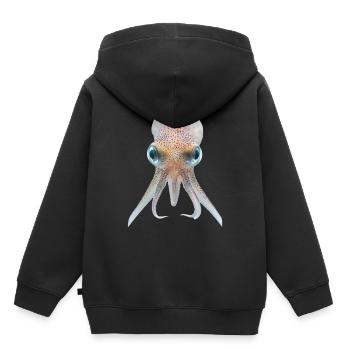 Tintenfisch - Kinder Premium Organic Hoodie - Schwarz - Hinten - AI Model Kid Male (0cm)