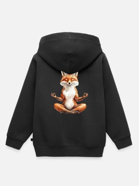 Fuchs - Kinder Premium Organic Hoodie - Schwarz