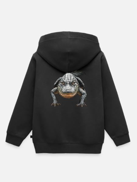 Alligator - Kinder Premium Organic Hoodie - Schwarz