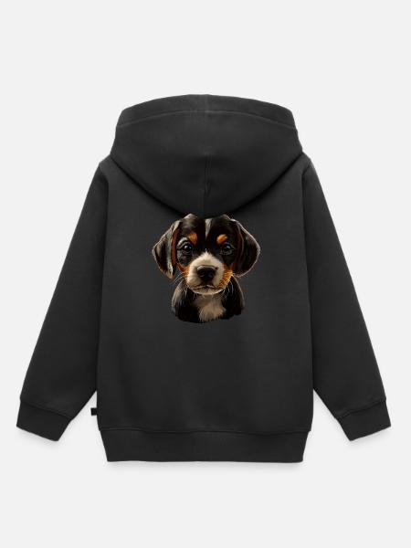 Beagle - Kinder Premium Organic Hoodie - Schwarz