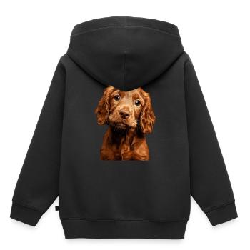 Irish Setter - Kinder Premium Organic Hoodie - Schwarz - Hinten - AI Model Kid Male (0cm)