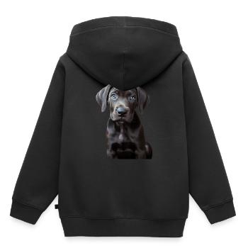 Deutsche Dogge - Kinder Premium Organic Hoodie - Schwarz - Hinten - AI Model Kid Male (0cm)