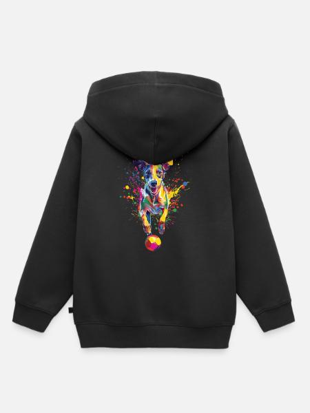Whippet - Kinder Premium Organic Hoodie - Schwarz