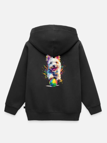 West Highland Weiß - Kinder Premium Organic Hoodie - Schwarz