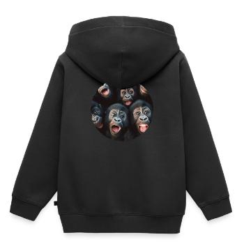 Gorilla - Kinder Premium Organic Hoodie - Schwarz - Hinten - AI Model Kid Male (0cm)