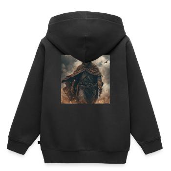 Cowboy - Kinder Premium Organic Hoodie - Schwarz - Hinten - AI Model Kid Male (0cm)