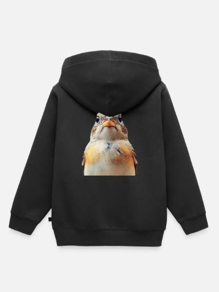 Finch Bird - Kinder Premium Organic Hoodie - Schwarz
