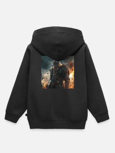 Wikinger - Kinder Premium Organic Hoodie - Schwarz