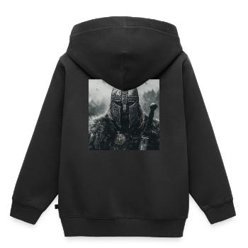 Wikinger - Kinder Premium Organic Hoodie - Schwarz - Hinten - AI Model Kid Male (0cm)