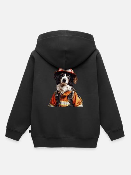Hund - Kinder Premium Organic Hoodie - Schwarz