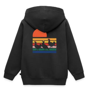 Auerhahn - Kinder Premium Organic Hoodie - Schwarz - Hinten - AI Model Kid Male (0cm)