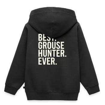 Auerhahn - Kinder Premium Organic Hoodie - Schwarz - Hinten - AI Model Kid Male (0cm)